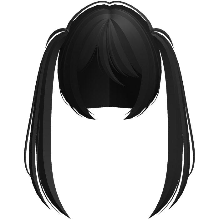moe vkei emo wispy ponytails long black
