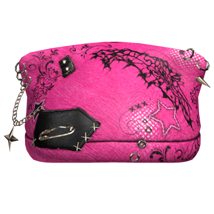 Hot Pink Stitched Chained Punk Beanie Roblox item