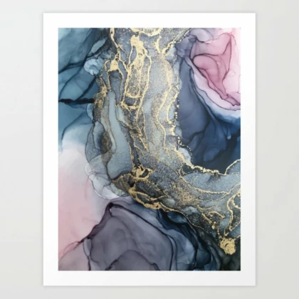 [purple/pink] abstract print