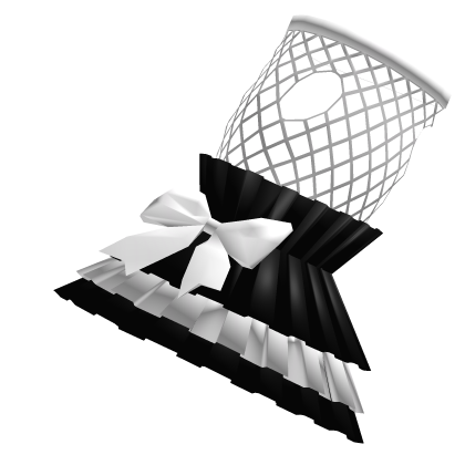 3.0 R6 Fishnet Lace Bow White Black [Left]