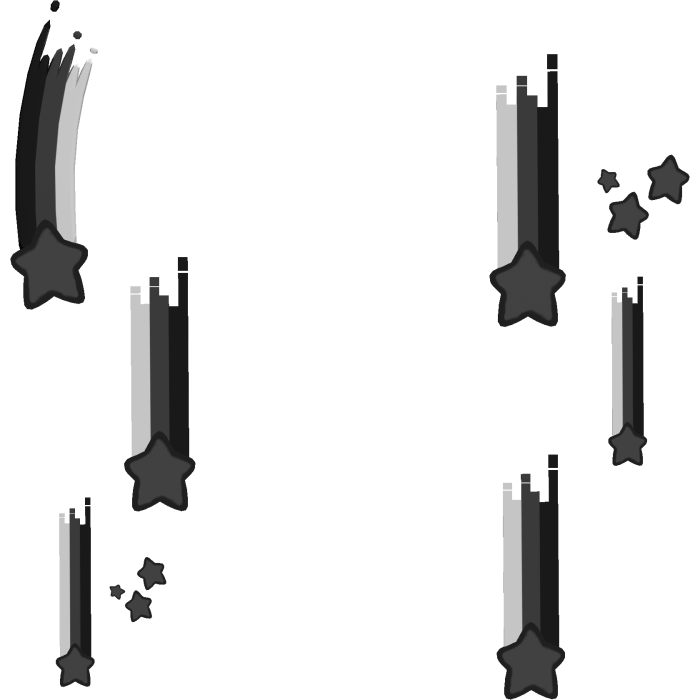 Black and White Falling Stars Aura