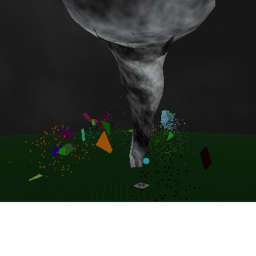 Simple tornado physics test icon