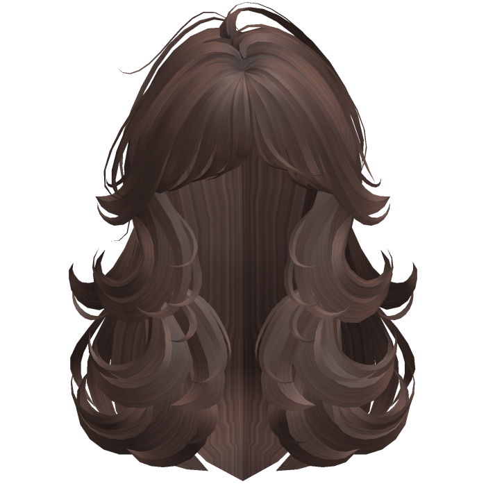 Swirly Messy Brown Curled Long Hair