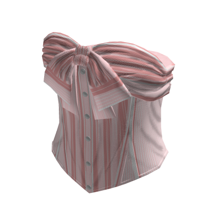 Coquette Bow Corset Top w/ Buttons (Pink)