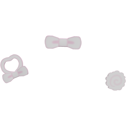 ♡ : Kawaii Pink Cutecore Fishcake Bow Hairclips ~