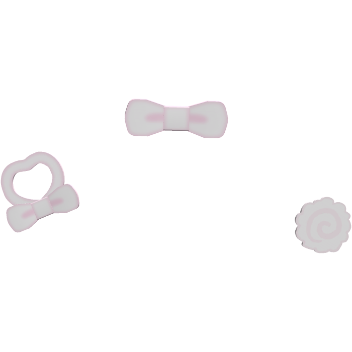 ♡ : Kawaii Pink Cutecore Fishcake Bow Hairclips ~