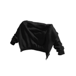 Black Draped Hoodie