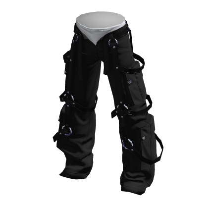 Y2K Strapped Cargoes Monochrome