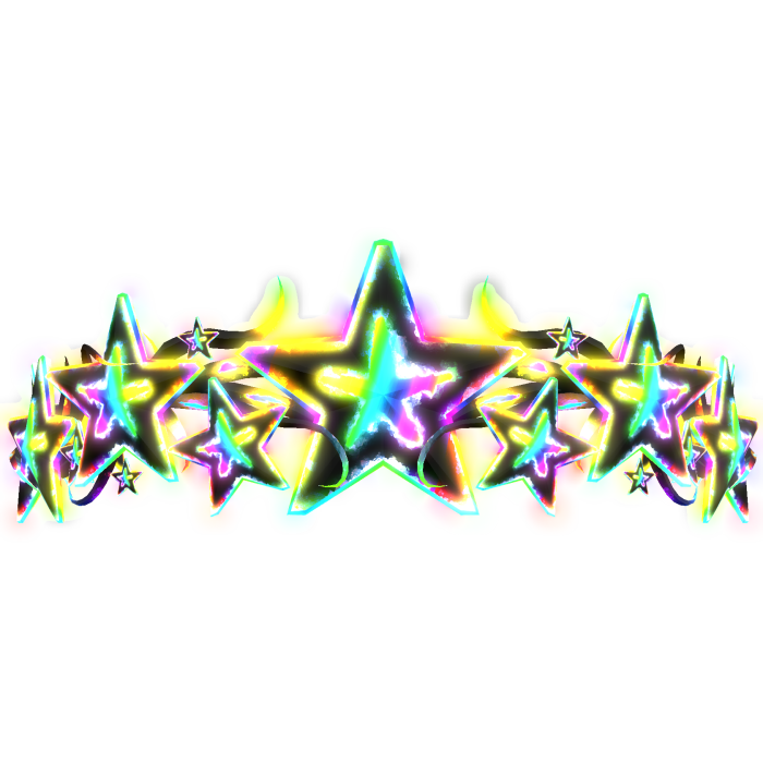 Glowing Rainbow Star Sigil Crown