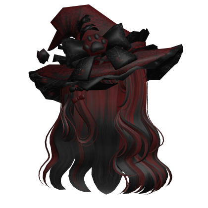 Black&Red Kawaii Witch Halloween Hair