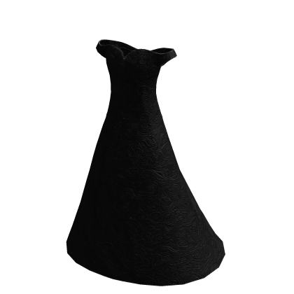 Black Rose Flowers Gala Dress thumbnail