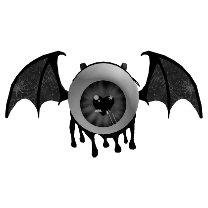 3.0 Black White Bat Eyeball Backpack Halloween