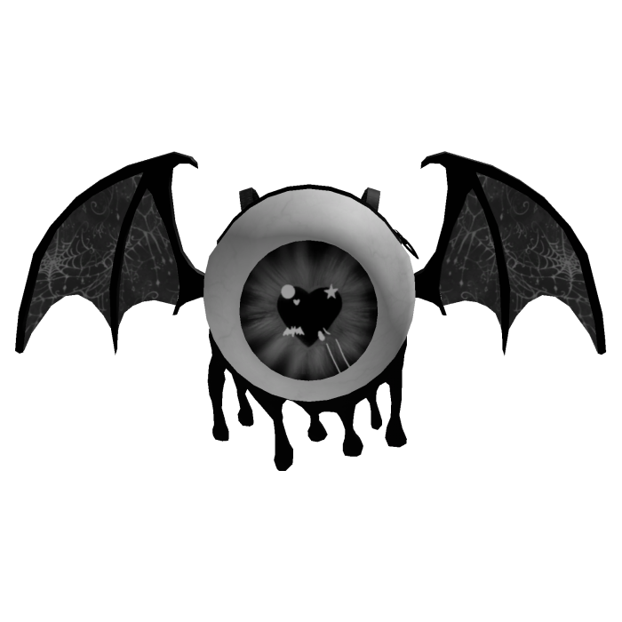 3.0 Black White Bat Eyeball Backpack Halloween