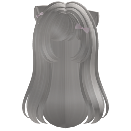 ‿੭ ♡ cute flowy long cat hair in platinum blonde⸝⸝ Roblox item