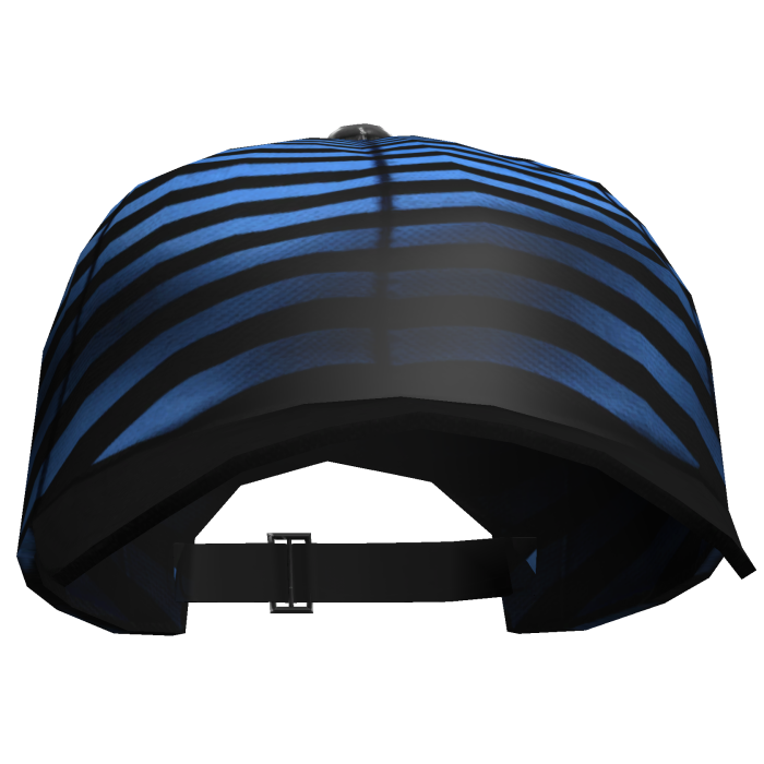 blue striped grunge distressed cap