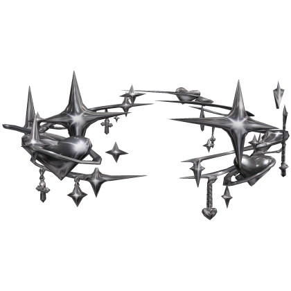 Chrome Aura with Cross and Hearts - Silver