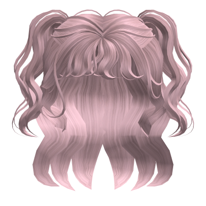 Pink Curly Soft Twin-Tail Hair Roblox item