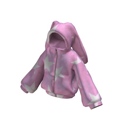pink star bunny hoodie