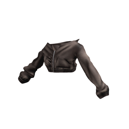 Oversize Cropped Baggy Fit Zip-Up Jacket in Brown