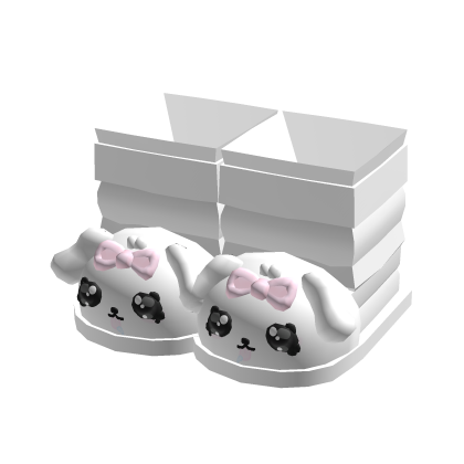 ୨ৎ cutest little white puppy slippers + socks