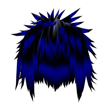 Shaggy Spiky Emo Black & Blue Hair Roblox item