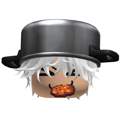 Messy White Hair W/ Pot Hat & Cookie