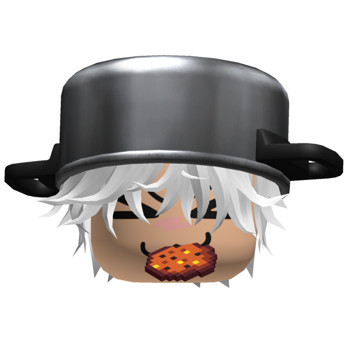 Messy White Hair W/ Pot Hat & Cookie
