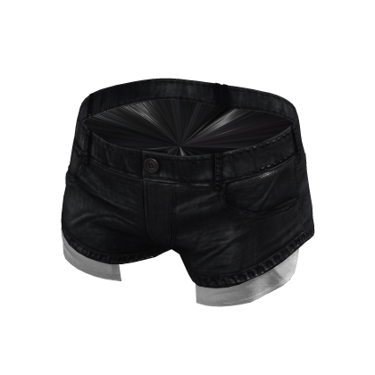 So Black Wax Denim Shorts