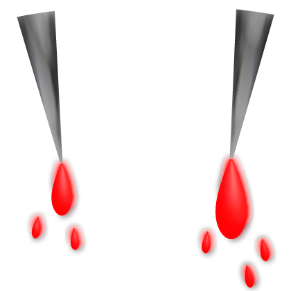 GLOWING Vampire Metal Fangs Emissive Ketchup 13. 