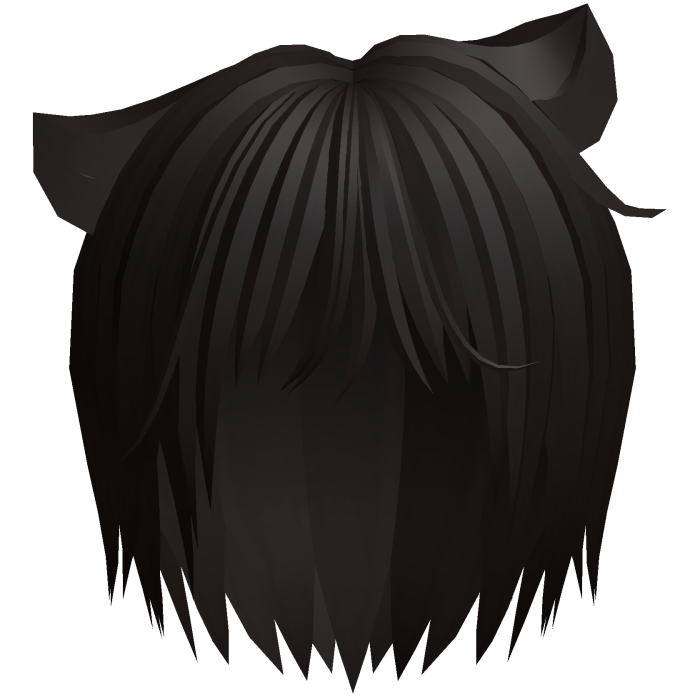 messy cute emo vkei catboy hair in dark brown