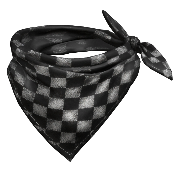 Neck Scarf - Black Checker
