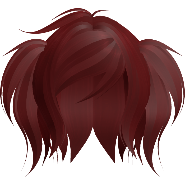 cute emo short fluffy moe pigtails in red