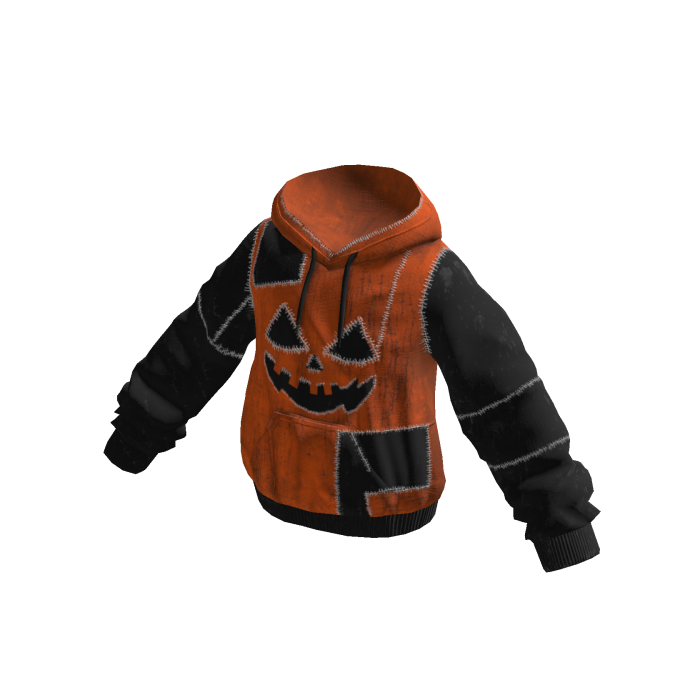 Pumpkin Stitched Hoodie (Orange)
