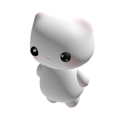 long fluffy white kawaii cute cat plush (HOLDABLE)