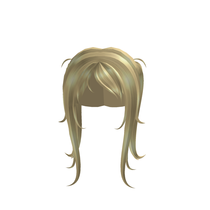 light blonde cute moe side bangs long pigtails