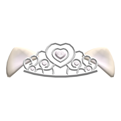 ♡ : cute kitty cat tiara w kawaii heart blonde Roblox item