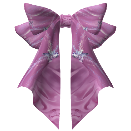 Iridescent Back Head-Bow in Pink - Purple Roblox item