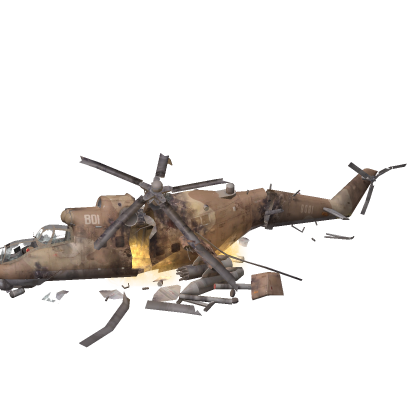🏅 Helicopter Crash! Wreck Debris Military Vehic