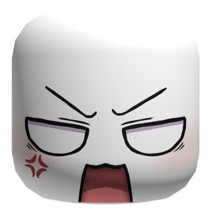 Chibi Angry Face - White Roblox item