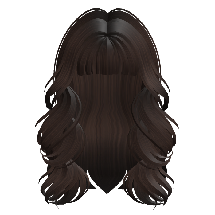 Pretty Voluminous Curly Brown Hair with Bangs