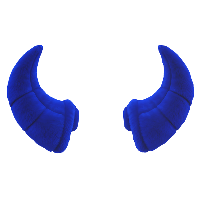 blue plush horns