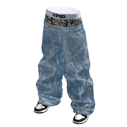 Light Blue PDS Boxer Saggy Jeans