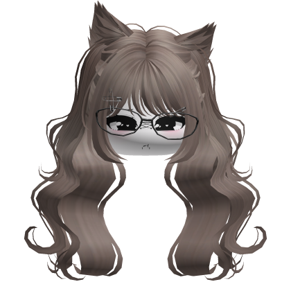 Wavy Moe Pigtails w/ Cat Ears (Milktea)