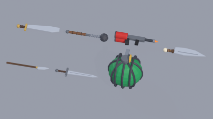 Low Poly Weapons Pack Sword Gun Axe Bow x65 preview 4