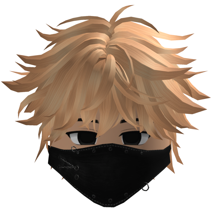 Cute Emo Boy Mask Black Y2K emo ( blonde )