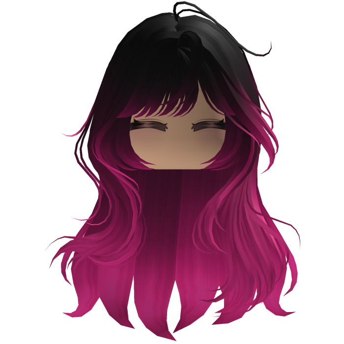Cute emo y2k hair fluffy (pink)