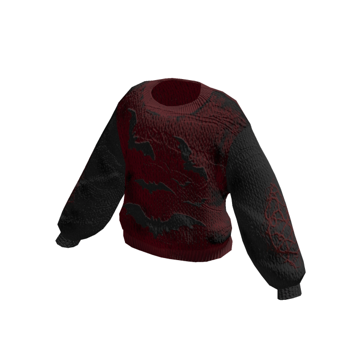 Red & Black Bat Halloween Cardigan