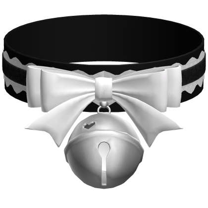 Black Ruffled Choker Kawaii Giant Bell Collar 3.0