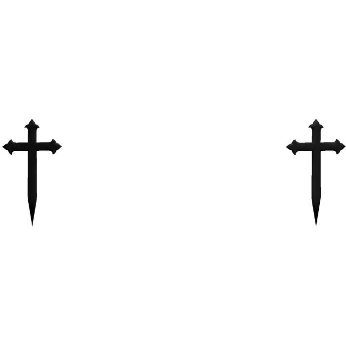 Double Cross Face Tattoo