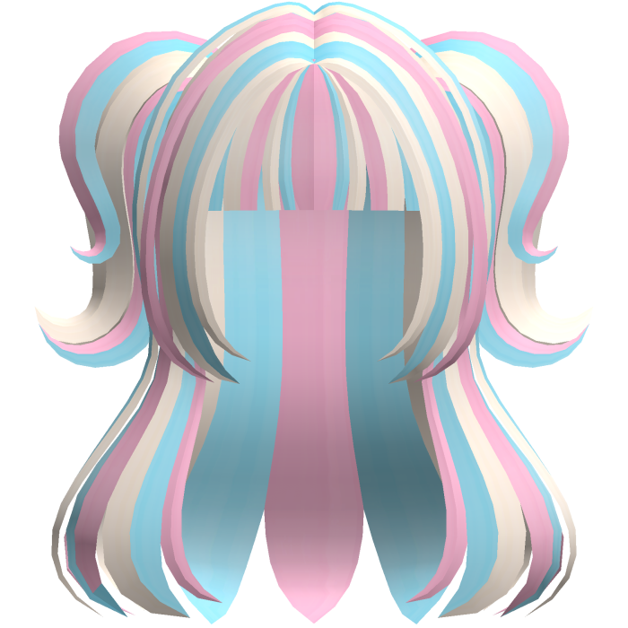 🐾 cute swirly half up doll tween hair bubblegum